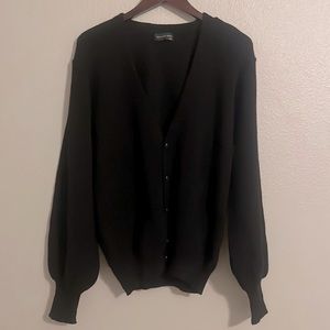 Hervé Chapelier Paris Black Alpaca Cardigan